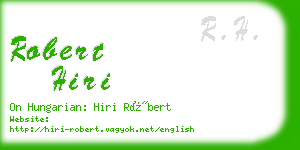 robert hiri business card